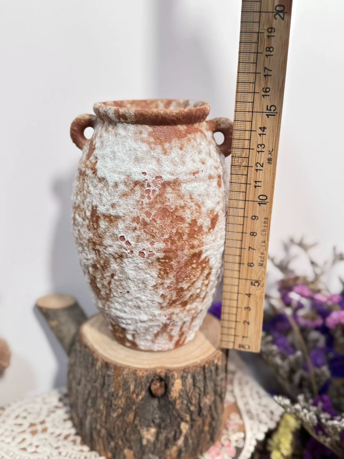 Jingdezhen Keramik-Amphorenvase mit Schlaufengkeln