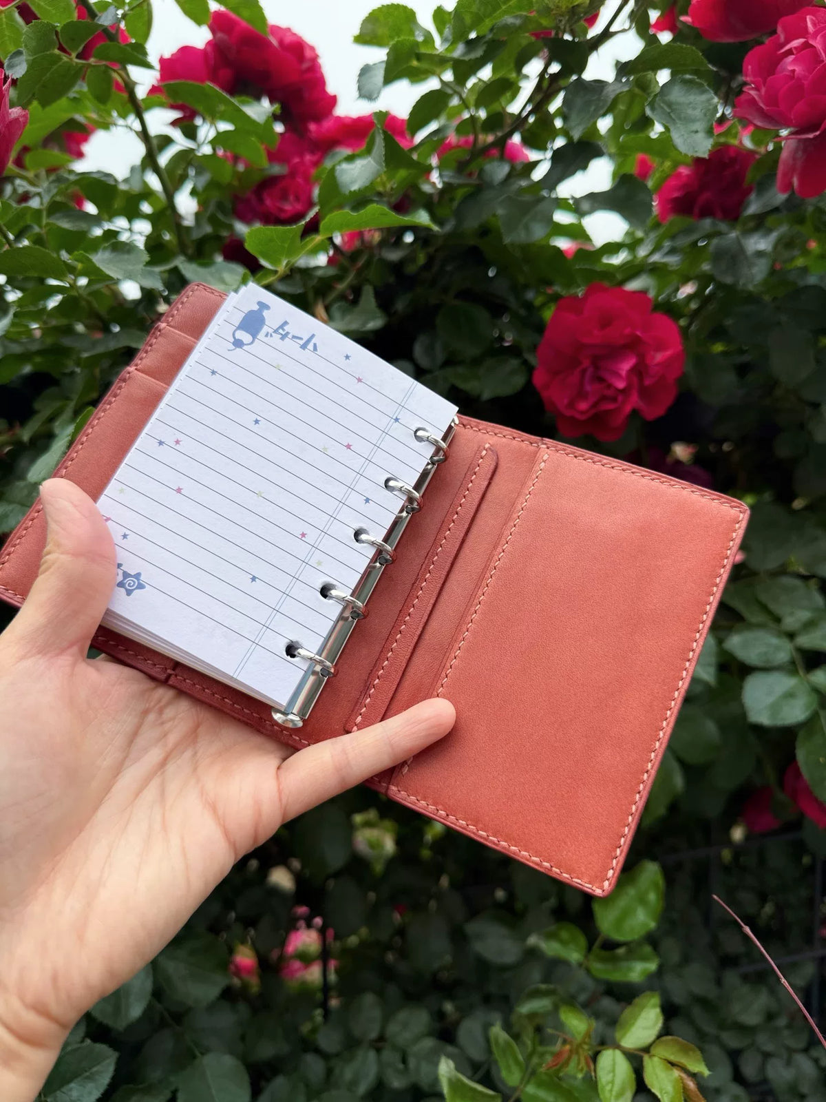 Agenda in pelle artigianale M5 rosa corallo
