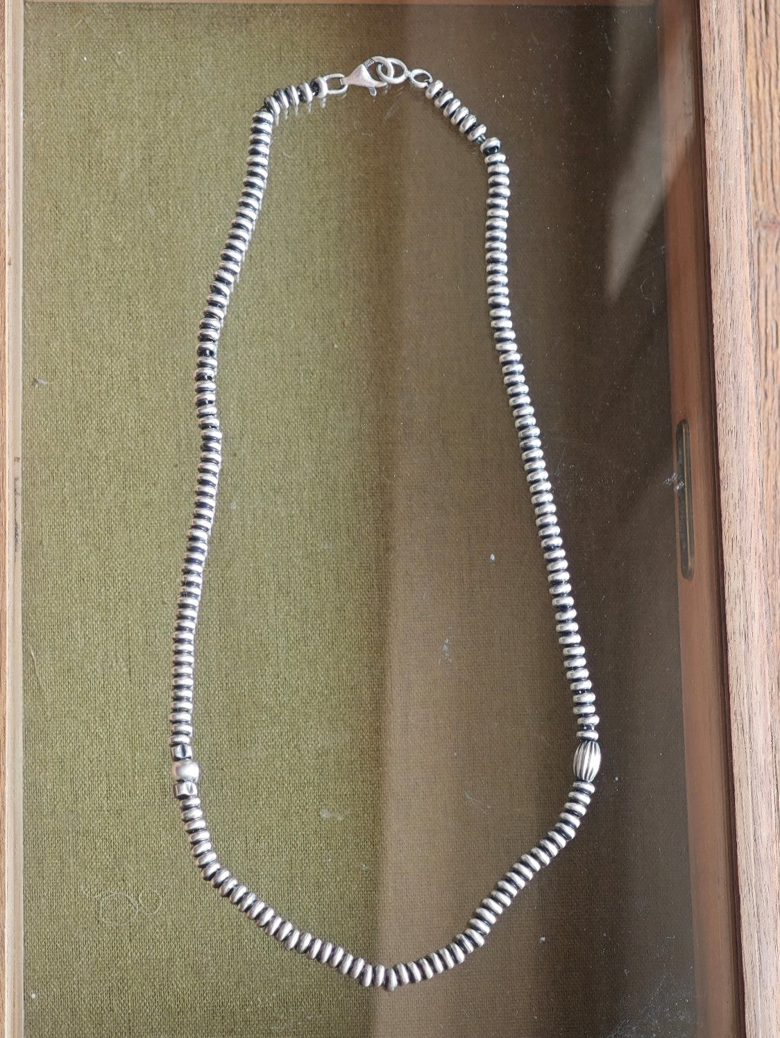 Collar de cuentas de plata de ley 925