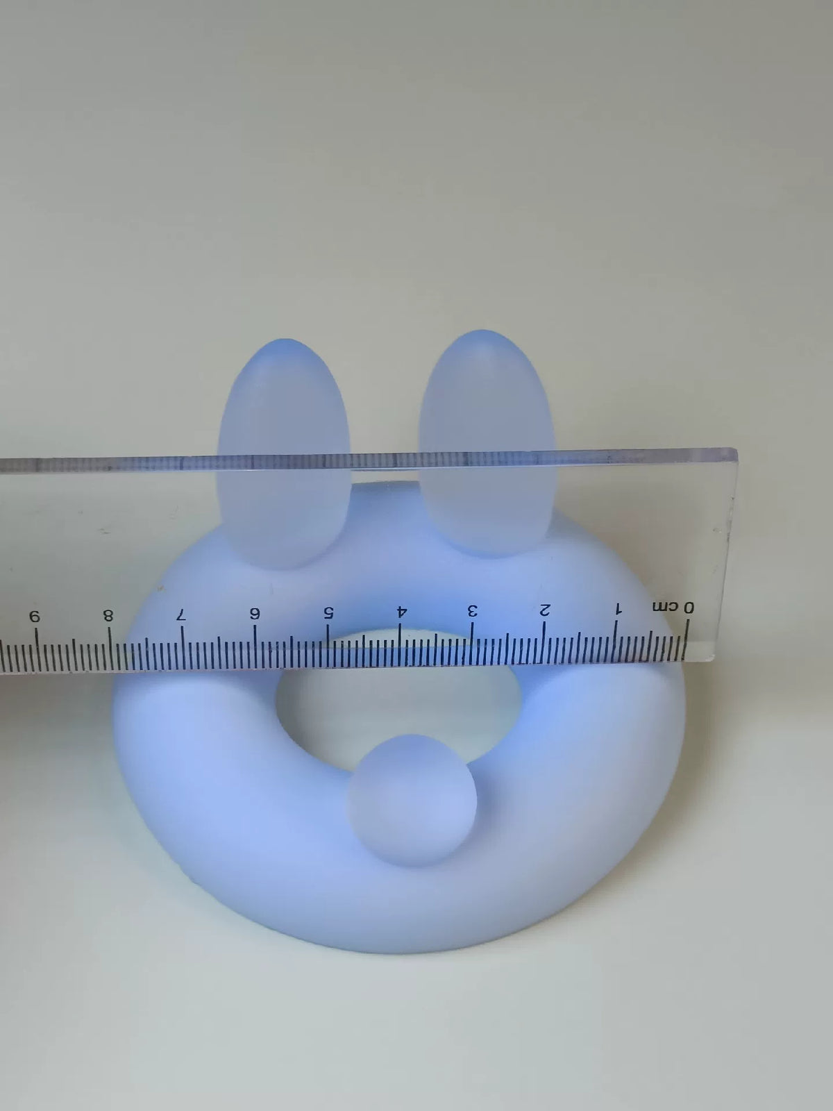 Supporto per telefono in resina orecchie da coniglio blu polvere