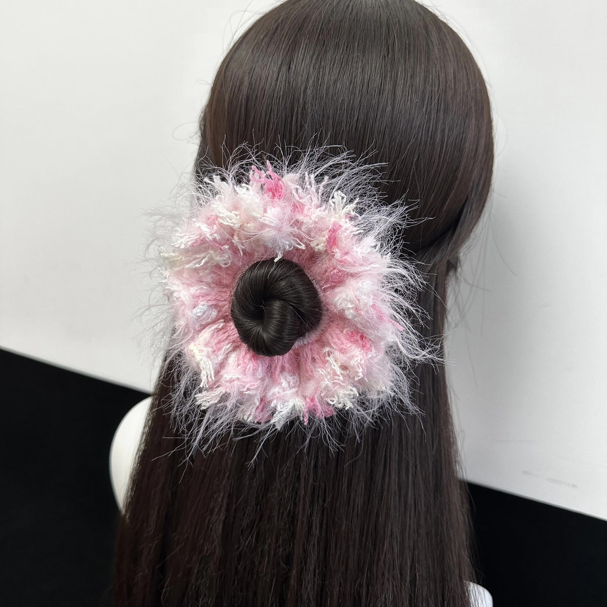 Hand Crochet Floral Hair Scrunchie