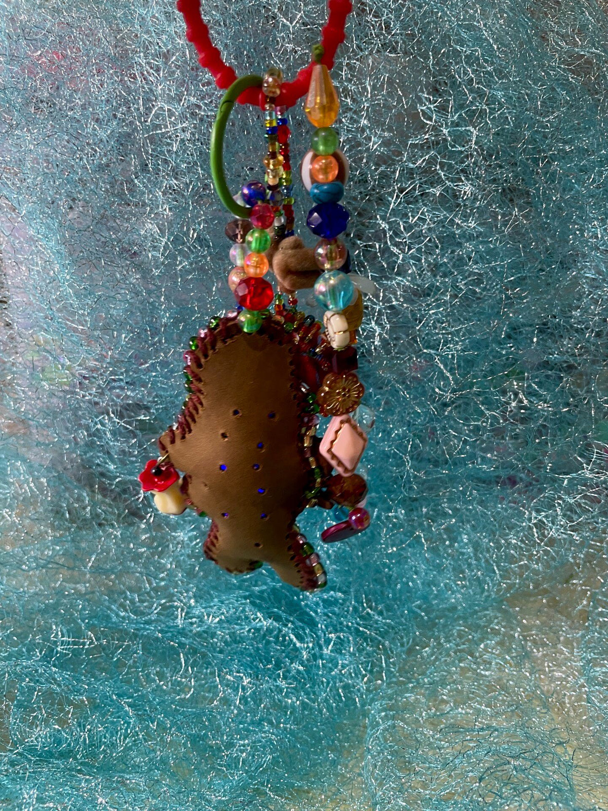 Handmade Beaded Keychain Bag Charm