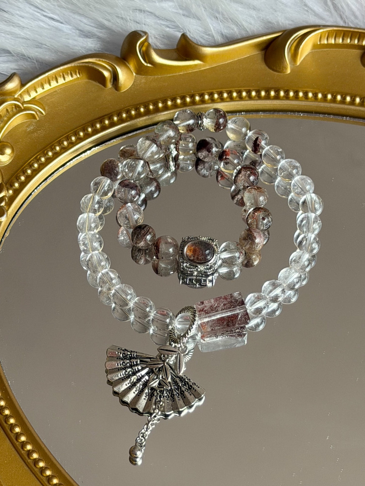 Natural Quartz Double Wrap Bracelet 8mm