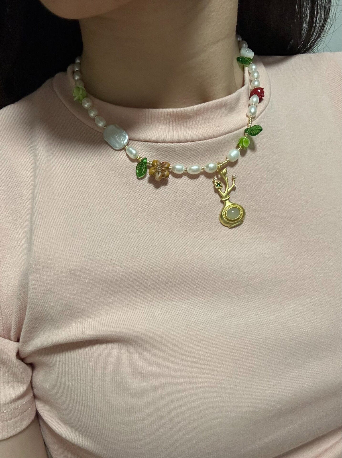 Natural Freshwater Baroque Pearl Necklace