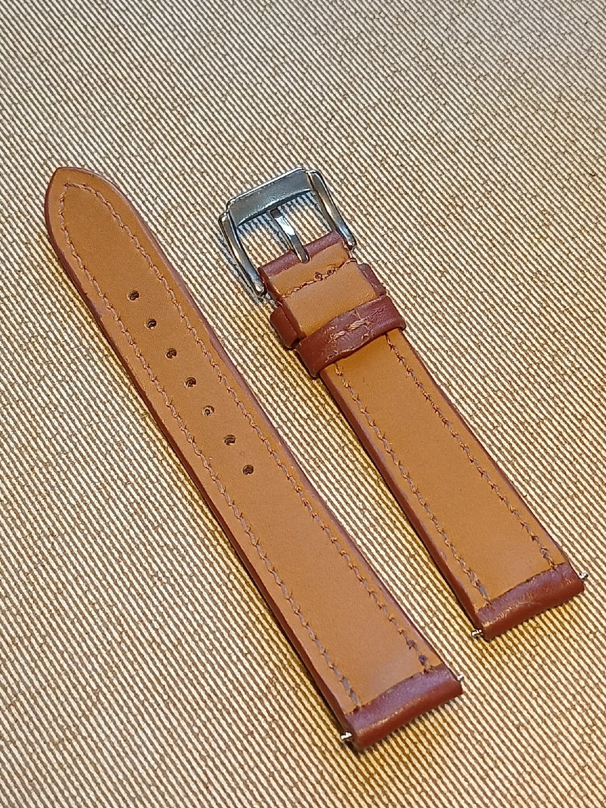 Brown Leather Watch Strap 18mm