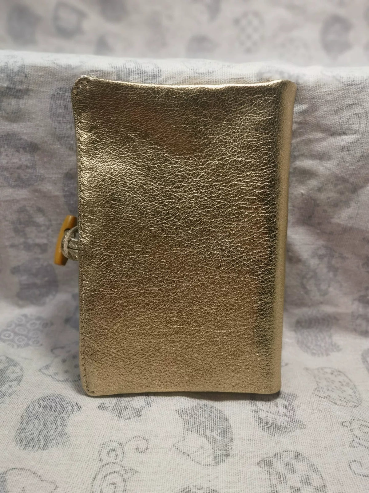 Funda para agenda A6 en piel de cordero Ashford Style dorado