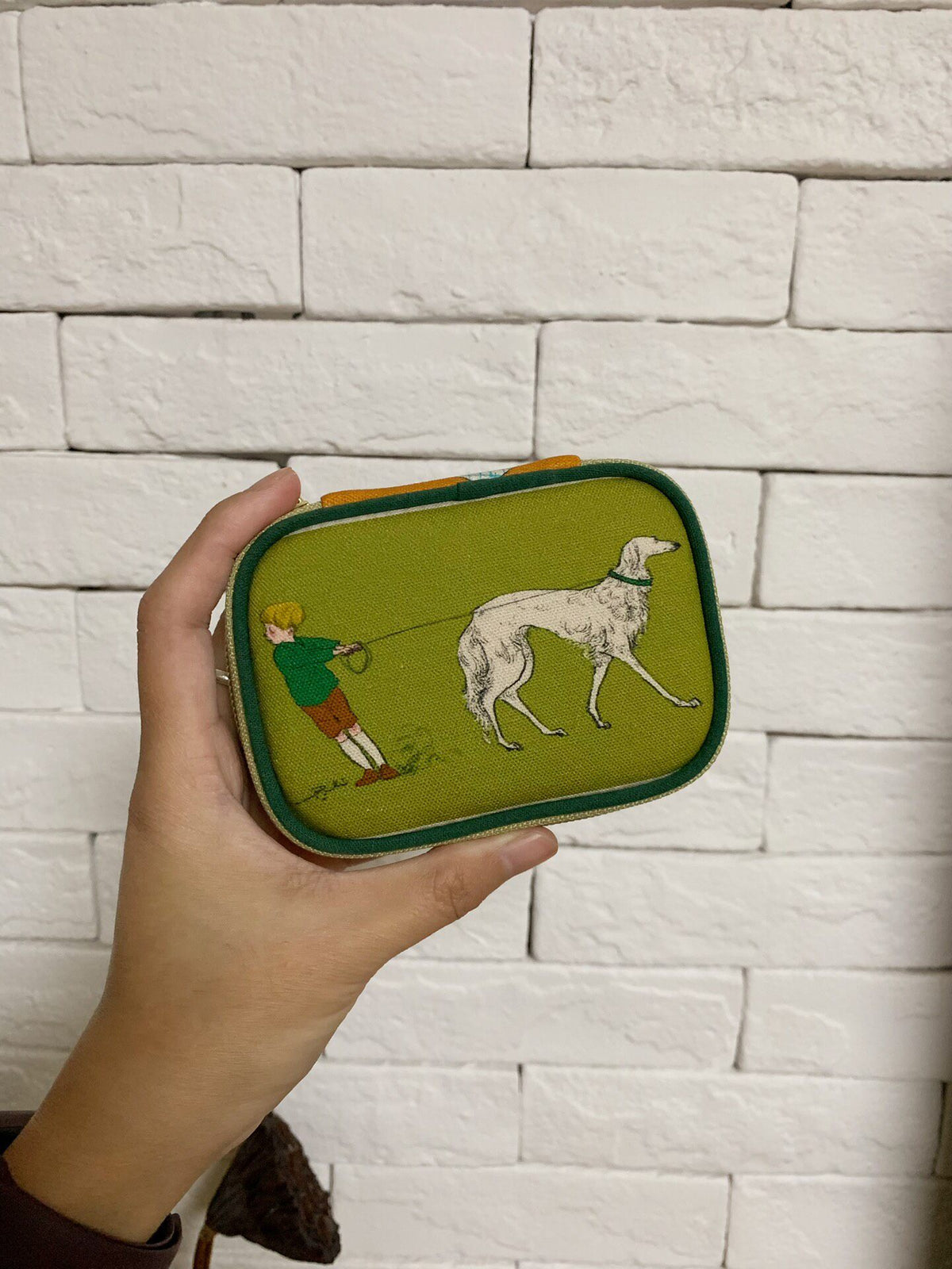 Oxford Cloth Cat Print Pouch