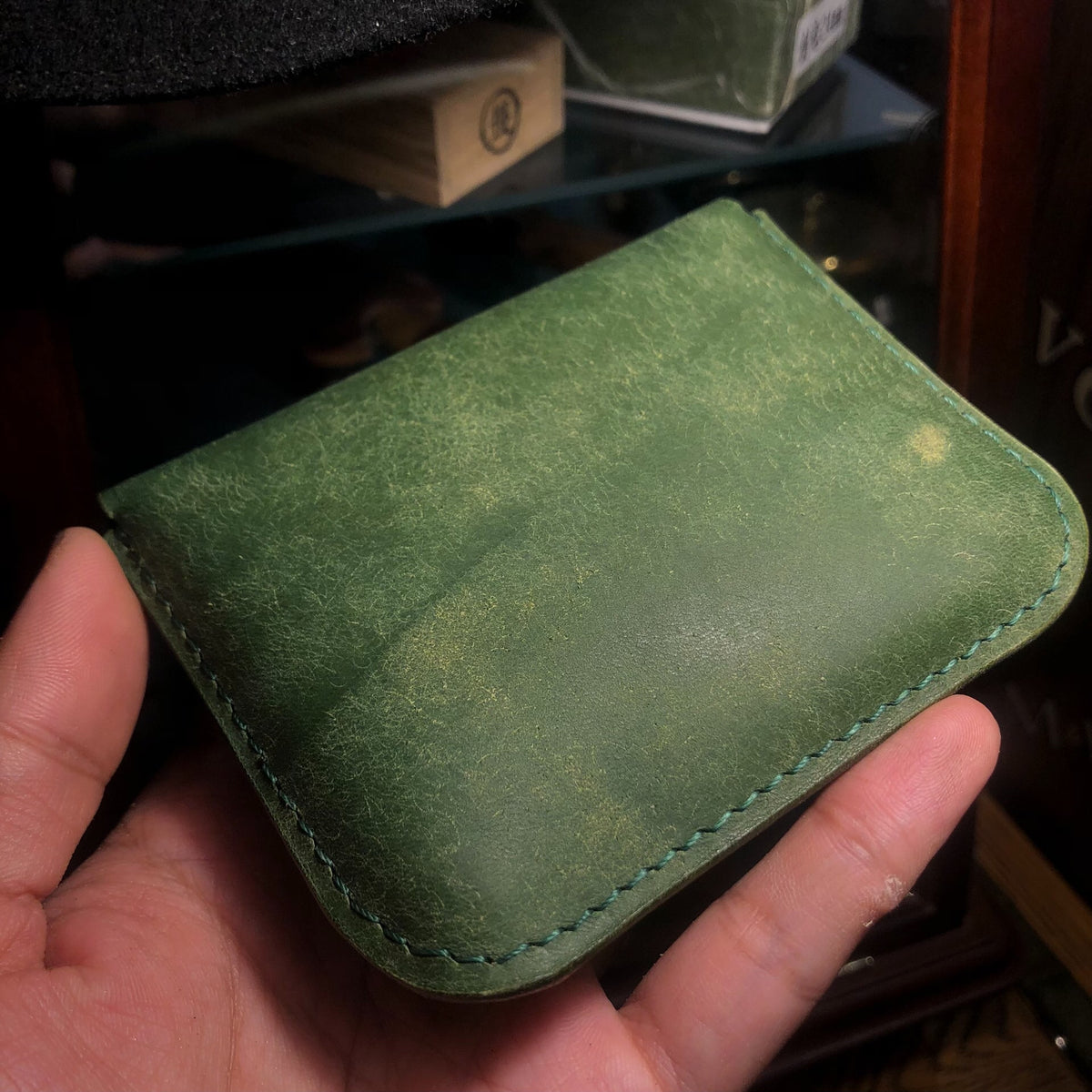 Handmade Leather Card Holder Coin Purse