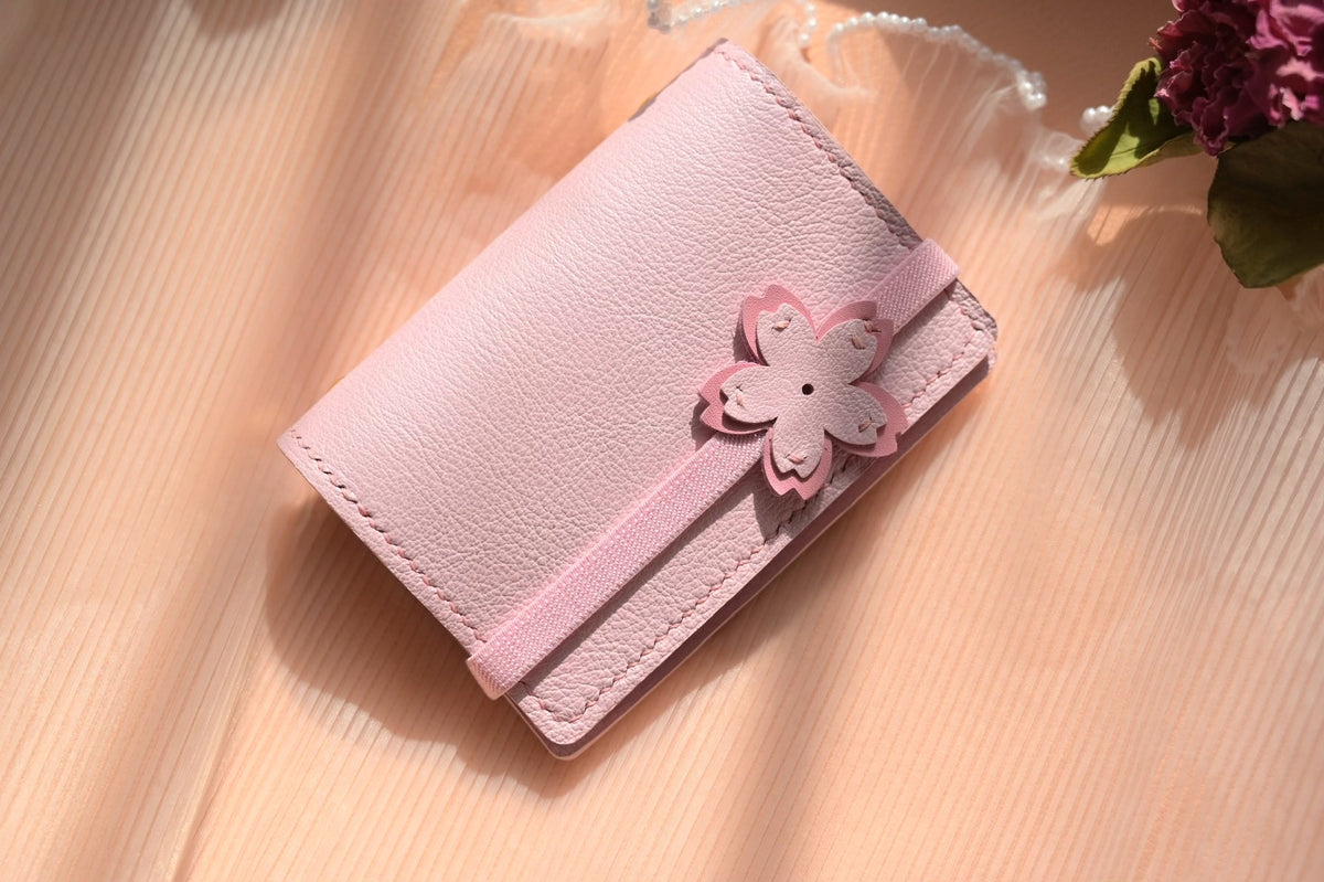 Pink Sheepskin A8 Loose Leaf Journal Cover