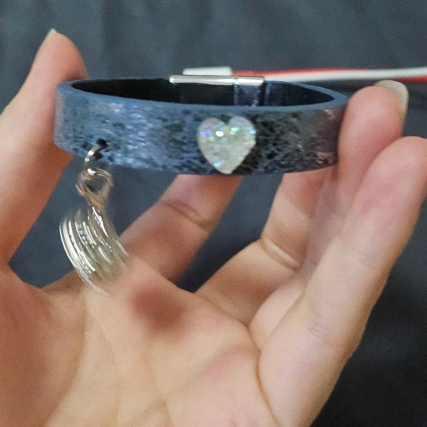 Handcrafted Snakeskin Leather Cuff Bracelet
