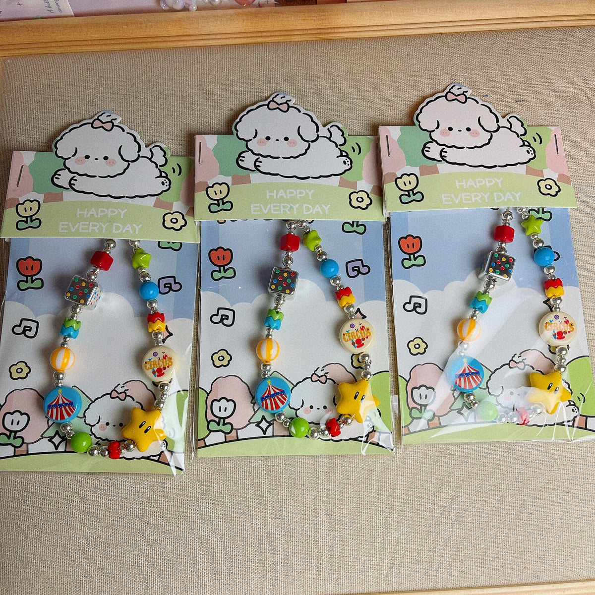Circus Theme Handmade Beaded Phone Chain