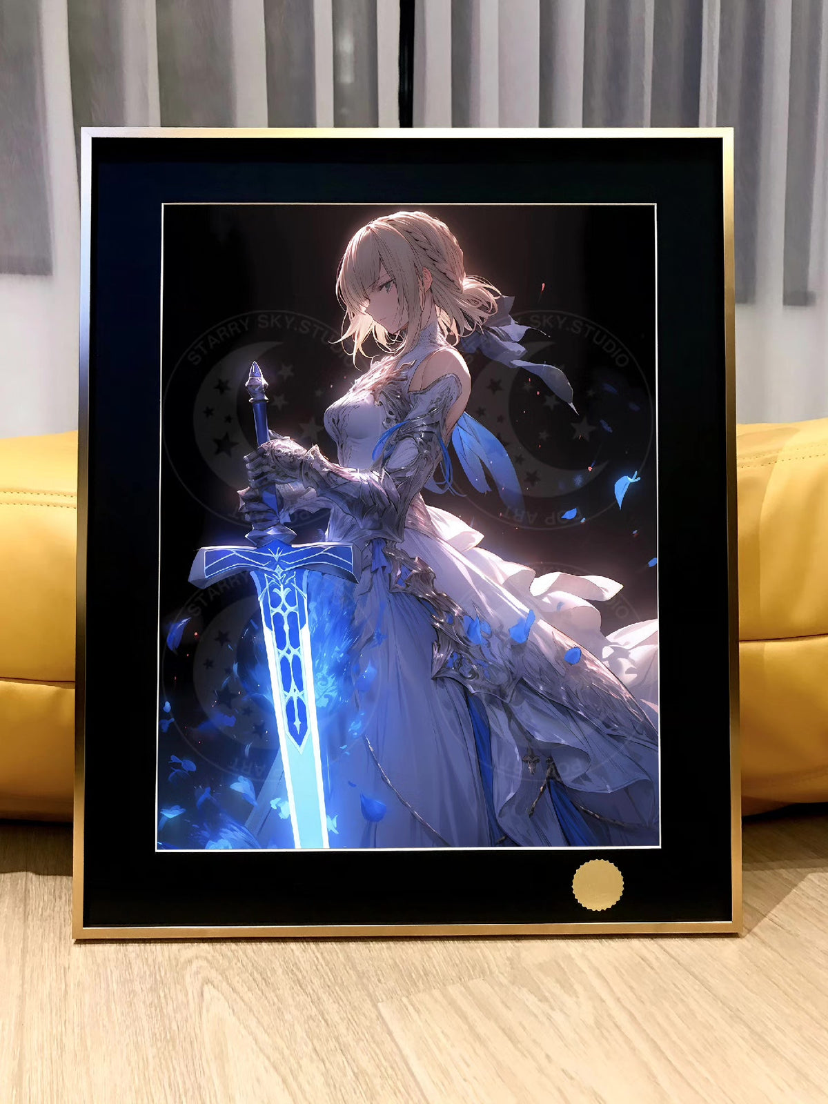 Framed Saber Art Print 55x44cm