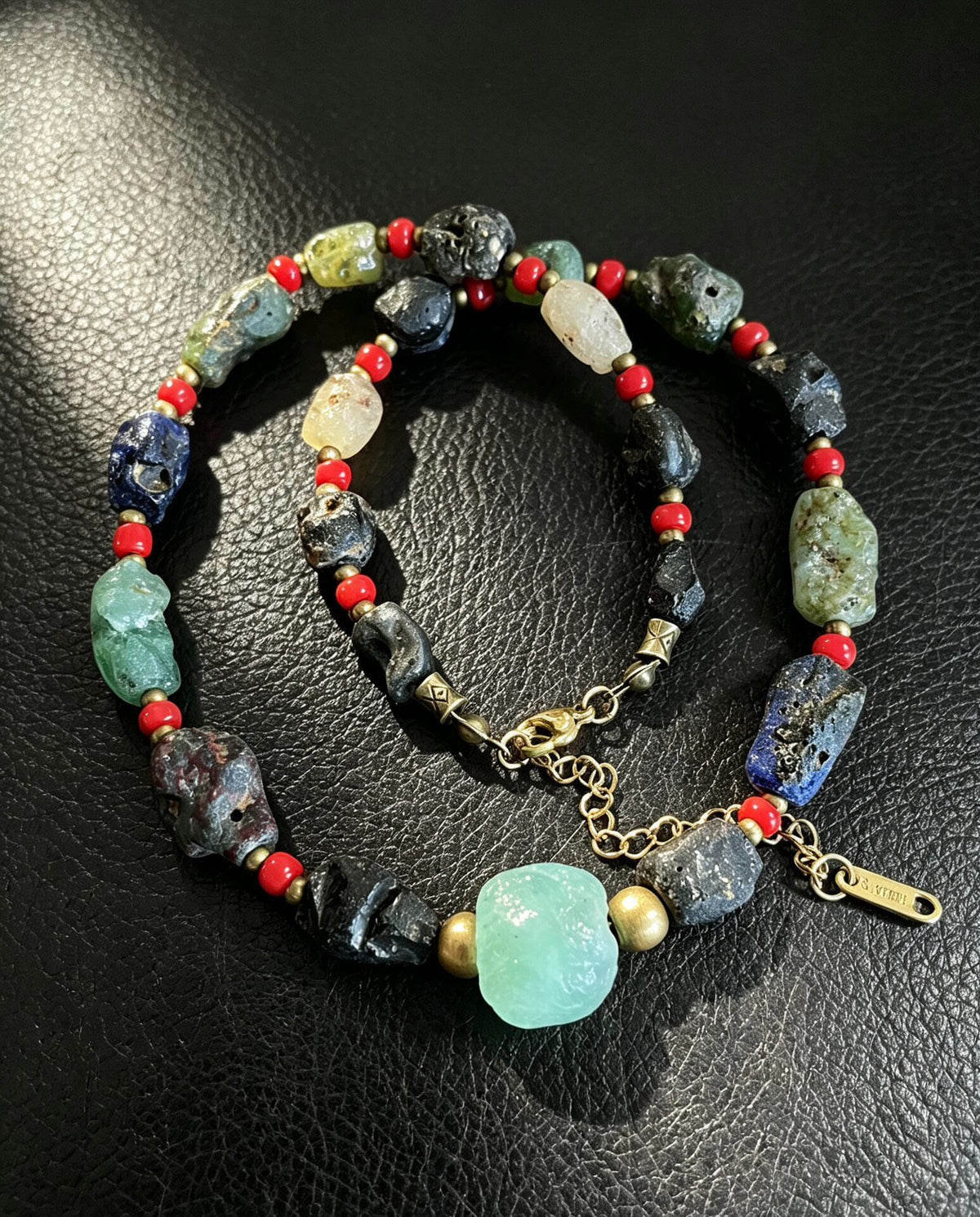 Ancient Roman Glass Bead Necklace