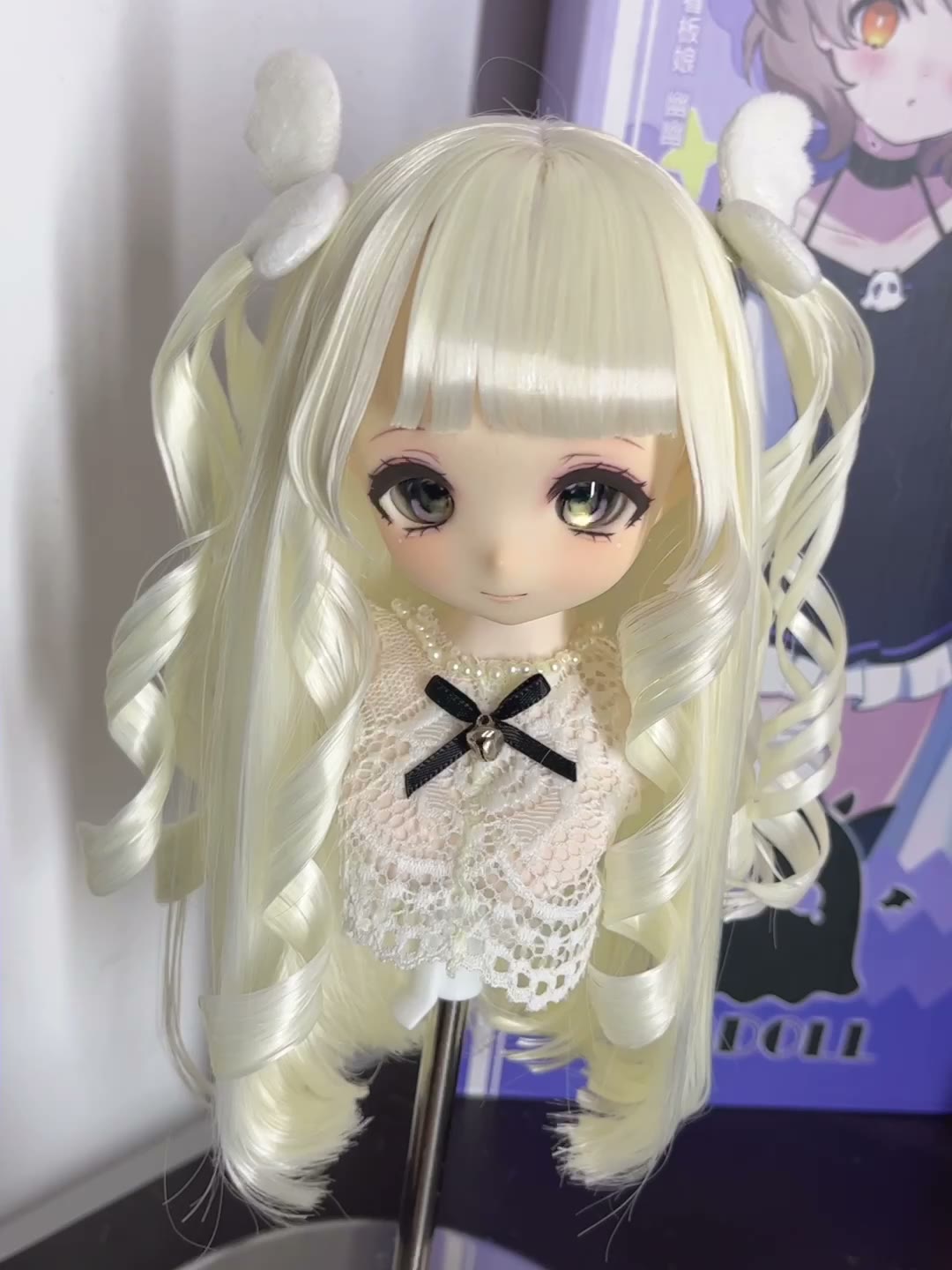 Anime Doll Wig with Wing Ornaments
