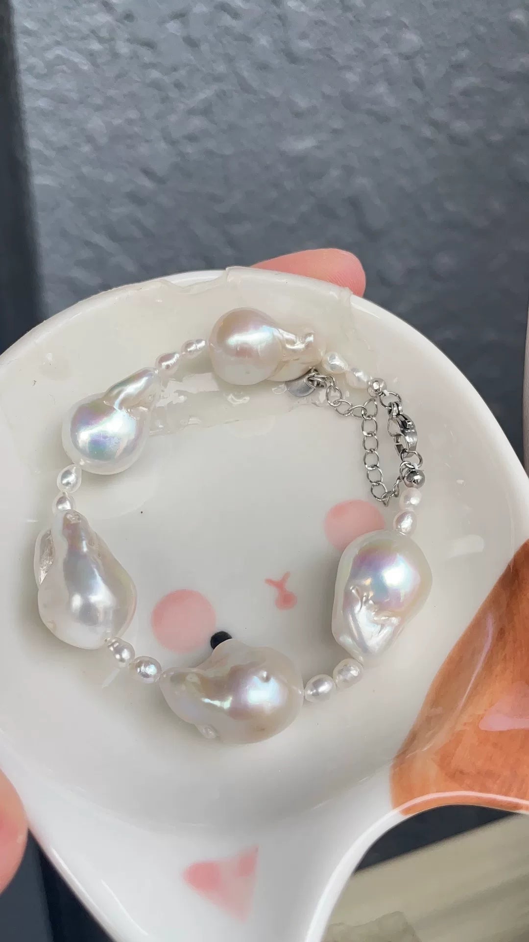 Five Baroque Freshwater Pearl Bracelet