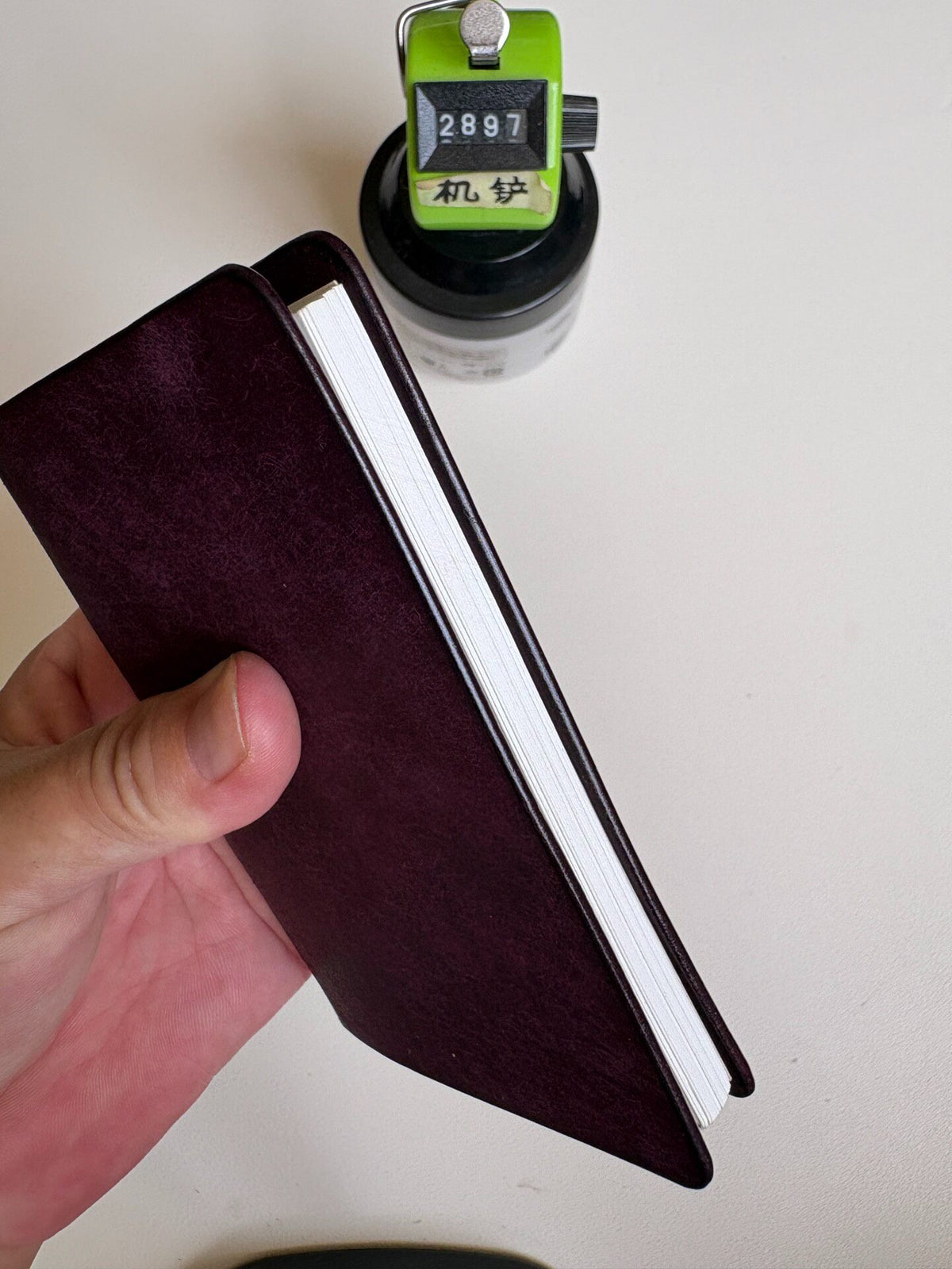 Purple Leather M5 Six Ring Binder Cover