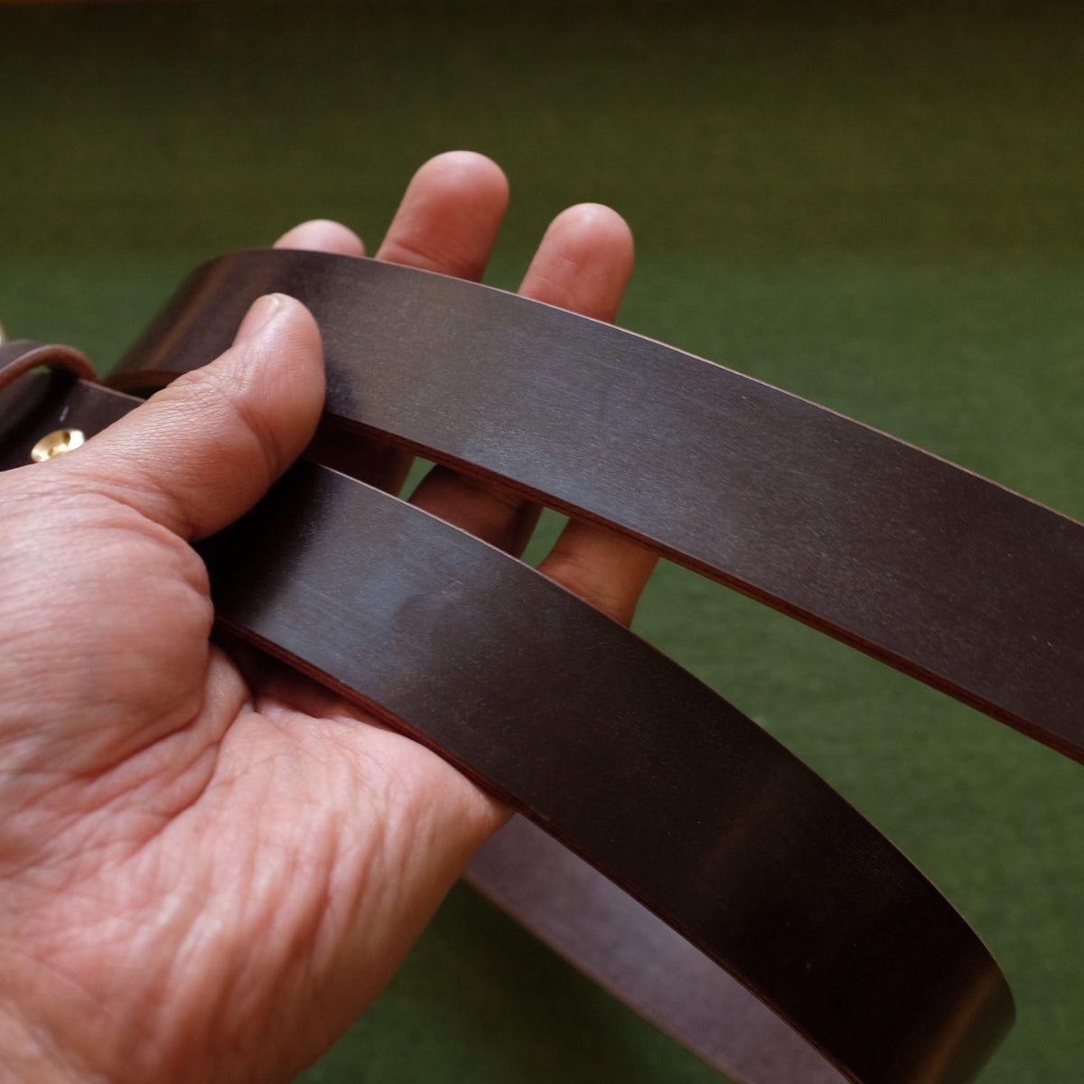 Ceinture en cuir marron chocolat 30mm
