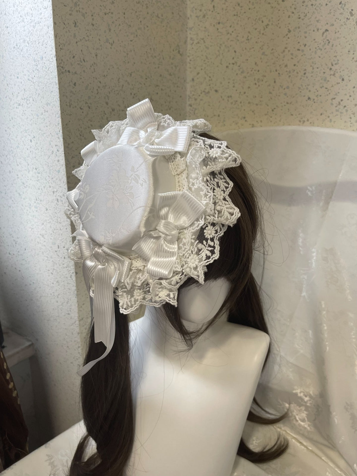 White Lace Sweet Lolita Mini Hat