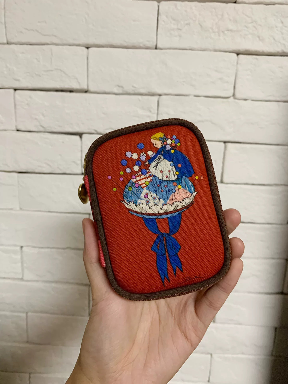 Pochethette fille en toile Oxford avec fermeture YKK
