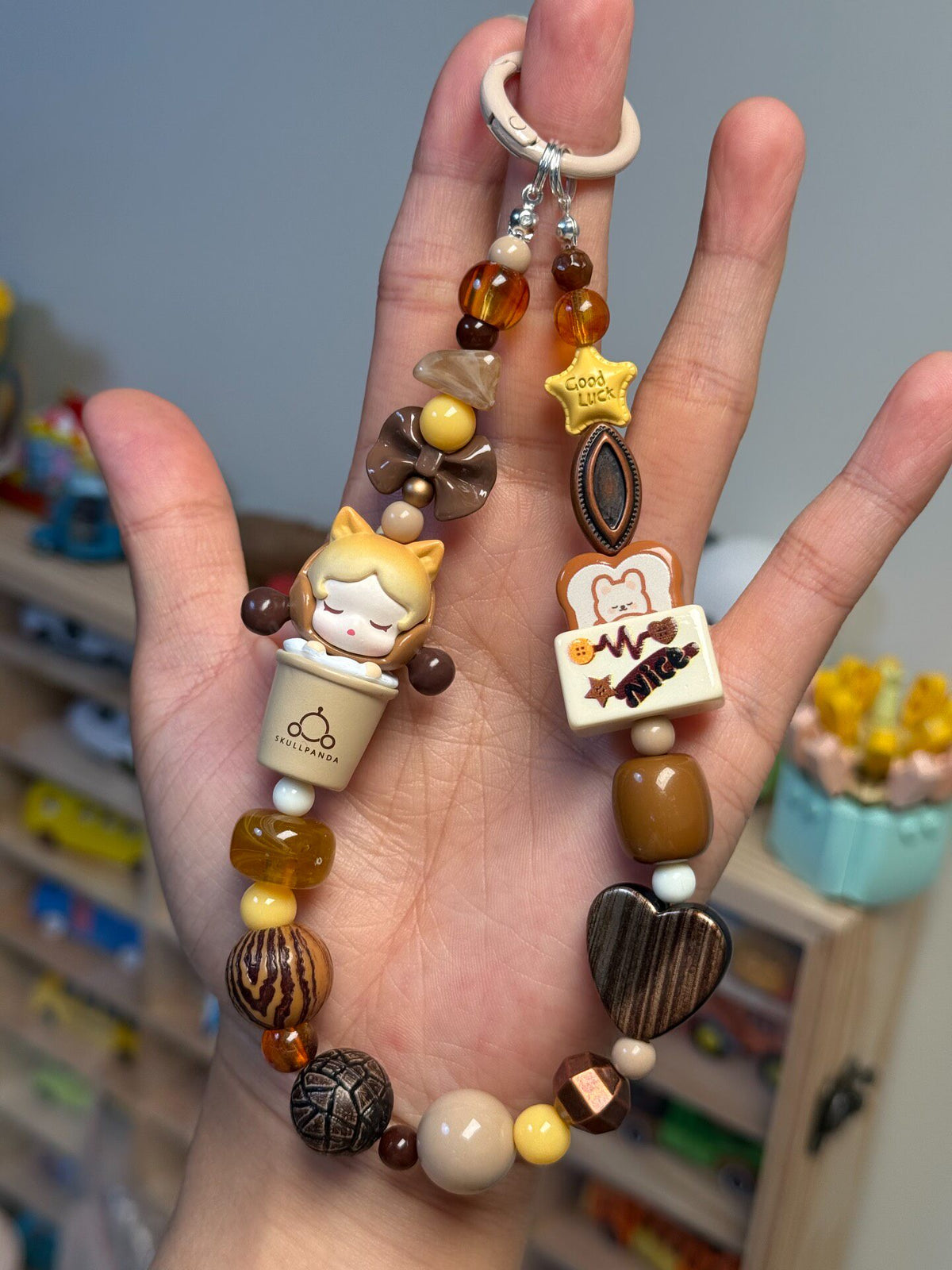 Skullpanda Beaded Phone Strap Bag Charm