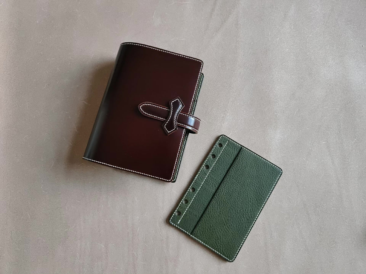 A6 Horsehide Leather Bifold Notebook