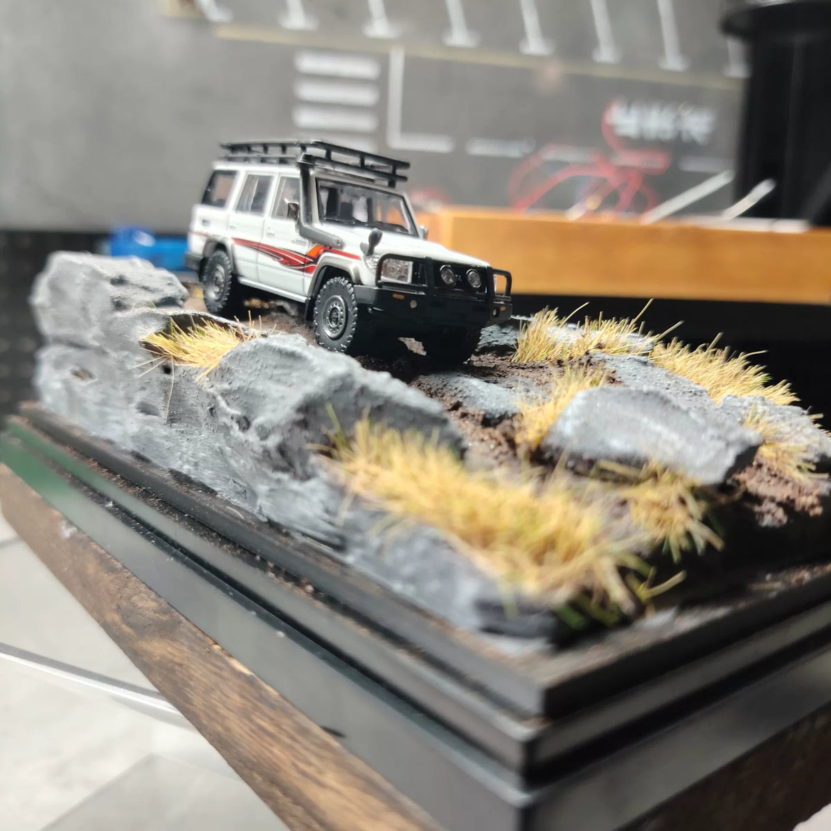 Socle de diorama Off-Road à l'échelle 1:64
