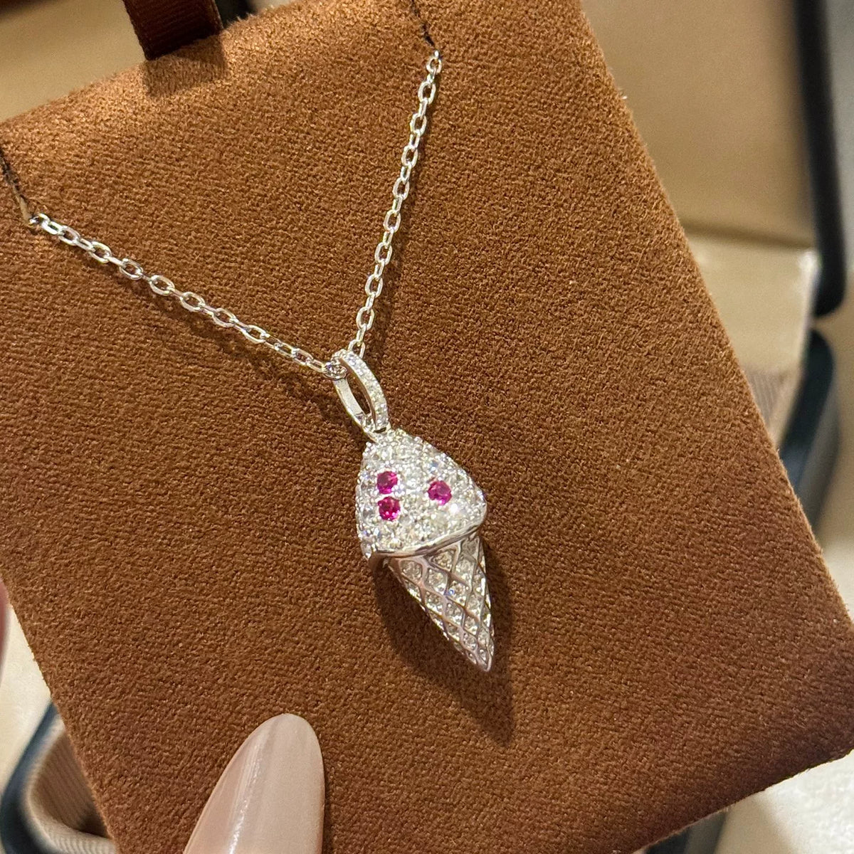 Collar con colgante de helado en plata S925