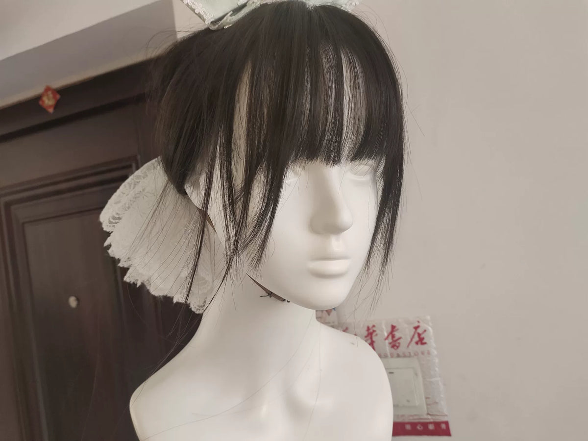 Scrunchie de Renda Branca Oversized