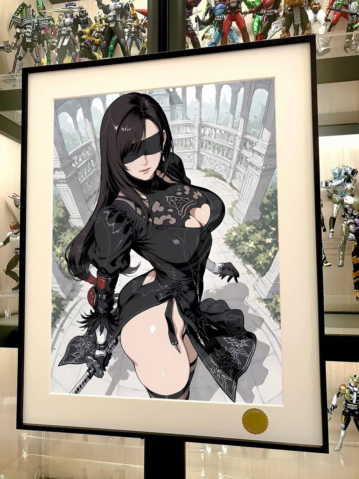 Tifa 2B Anime Art Framed Print
