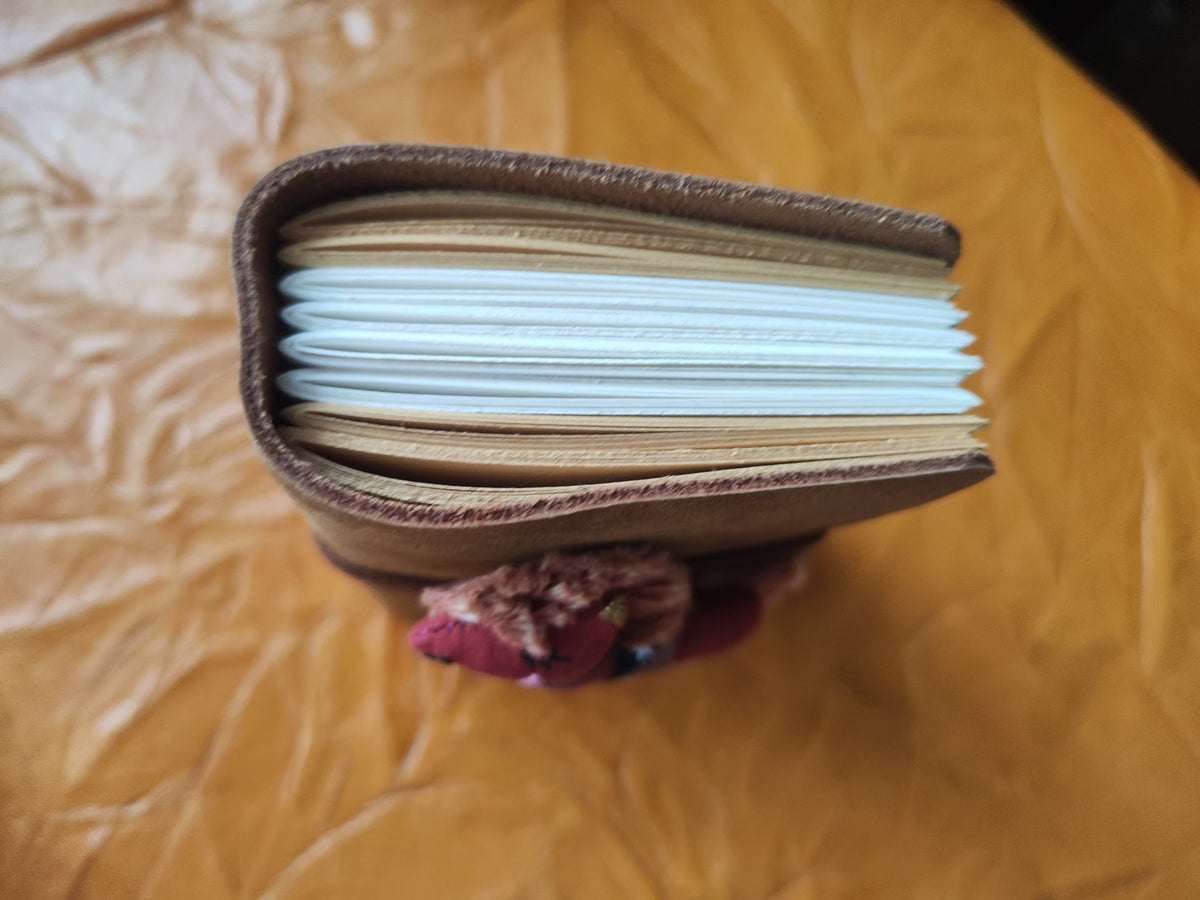Handmade Leather Notebook with Horse Charm