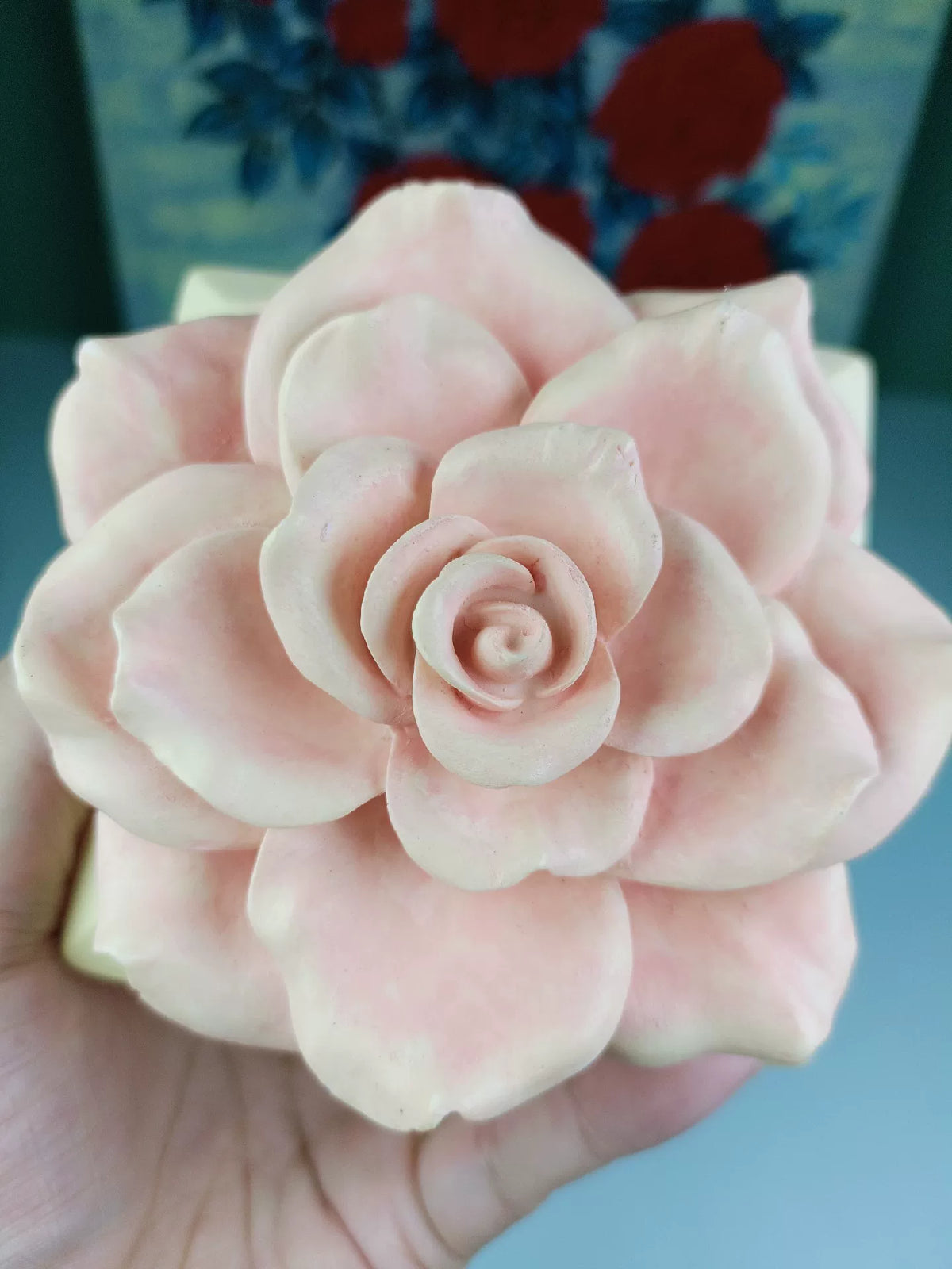 Rose Shaped Lidded Box Mold 9.5 cm