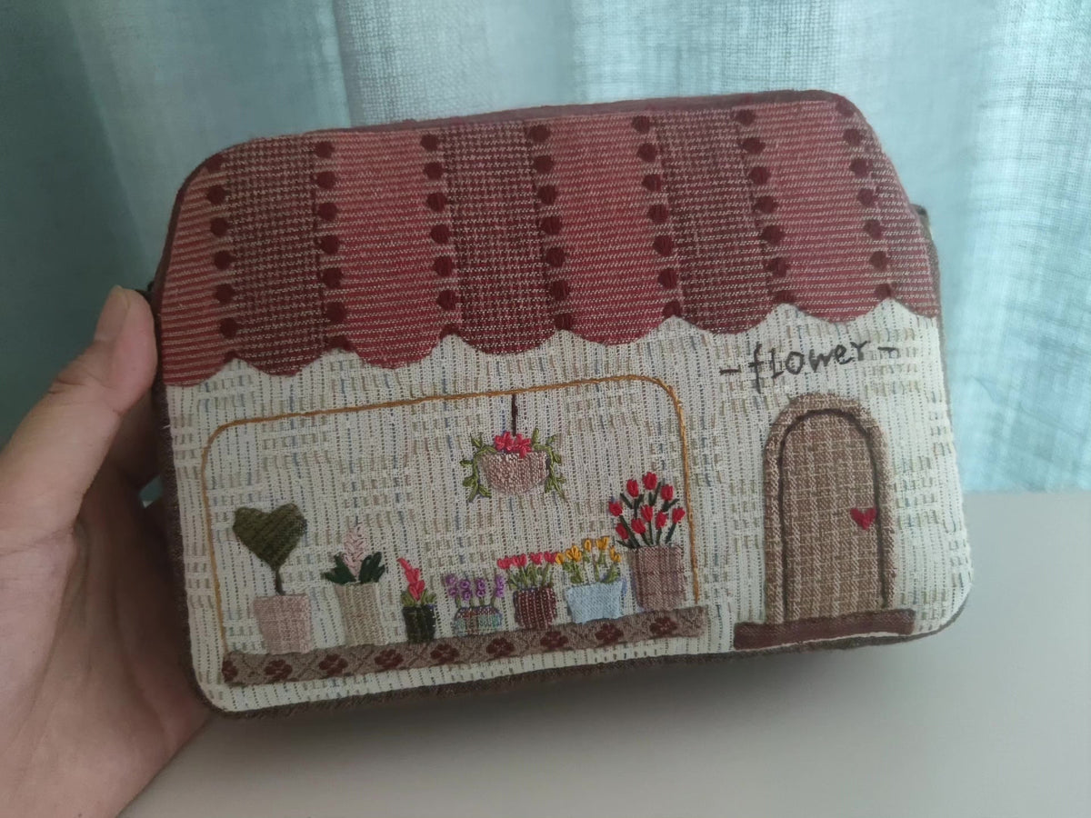 Handmade Fabric Flower Shop Pouch