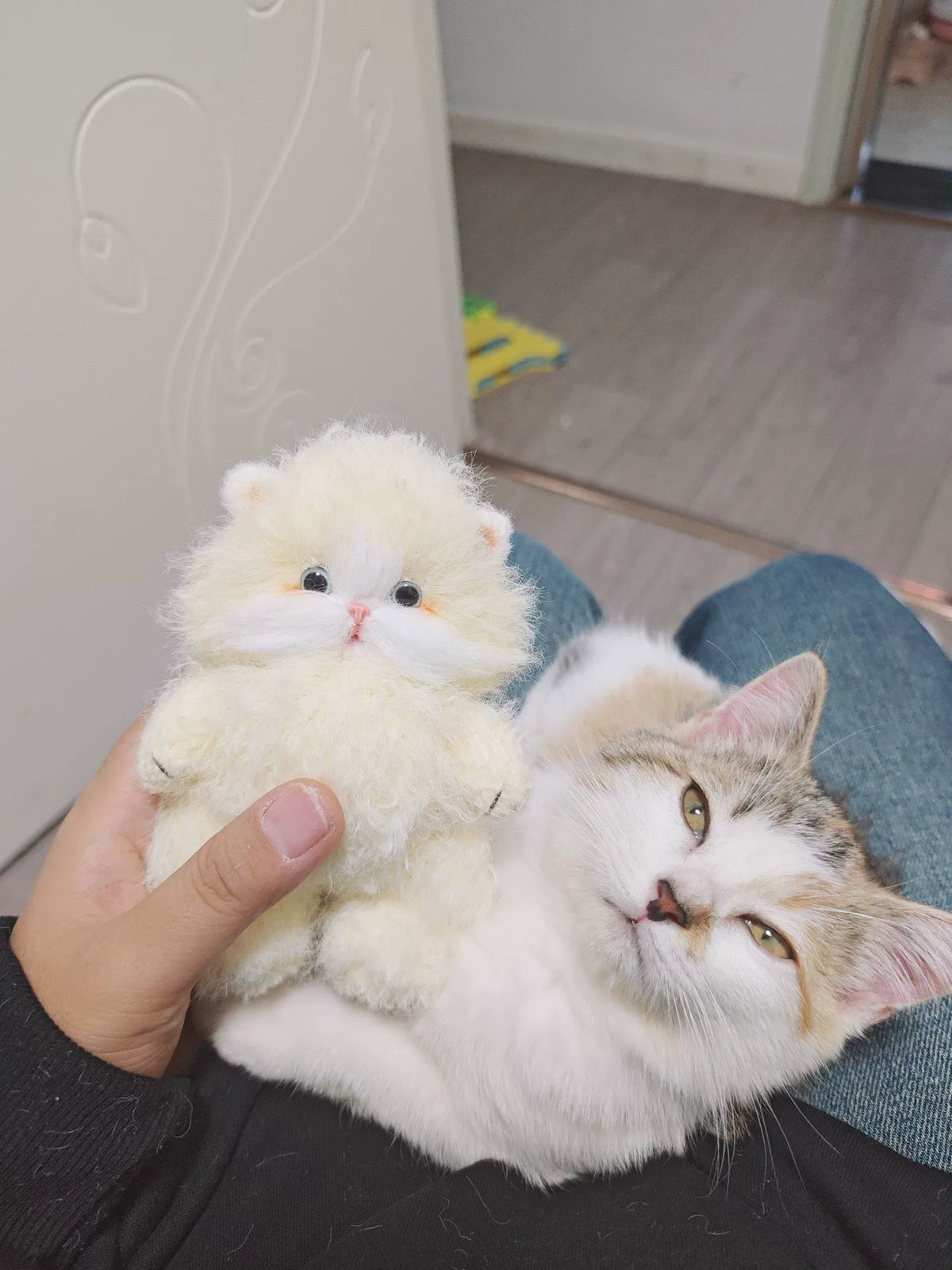 Handmade Yarn Miniature Cat Plush Figure