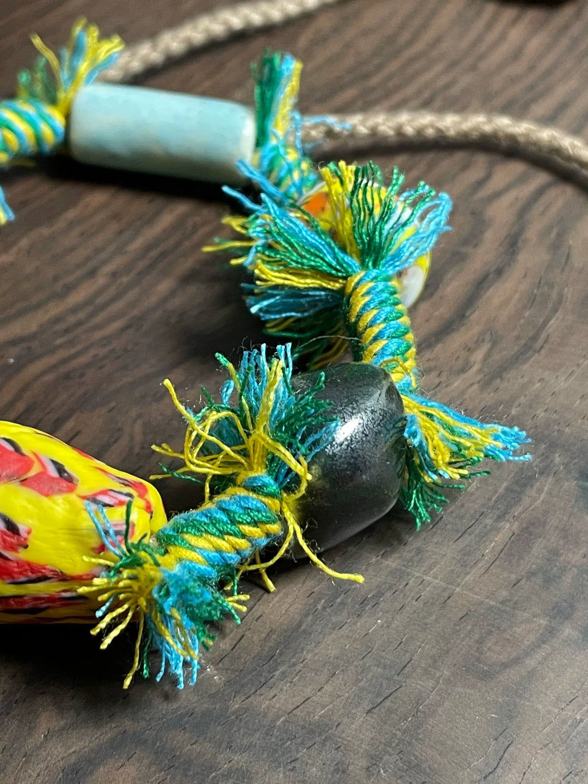 Braccialetto Artigianale in Vetro d'Arte e Perle