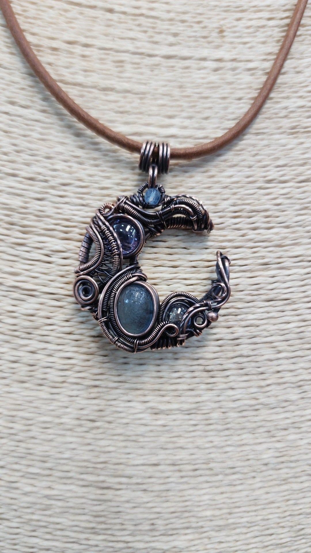 Wirewrapped Aquamarine Pendant Necklace