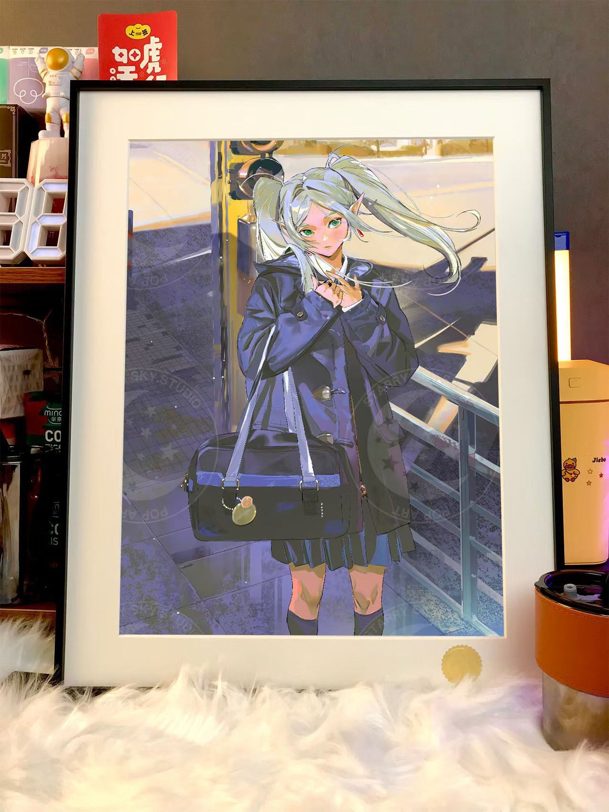 Framed Frieren Anime Art Print A3 Size
