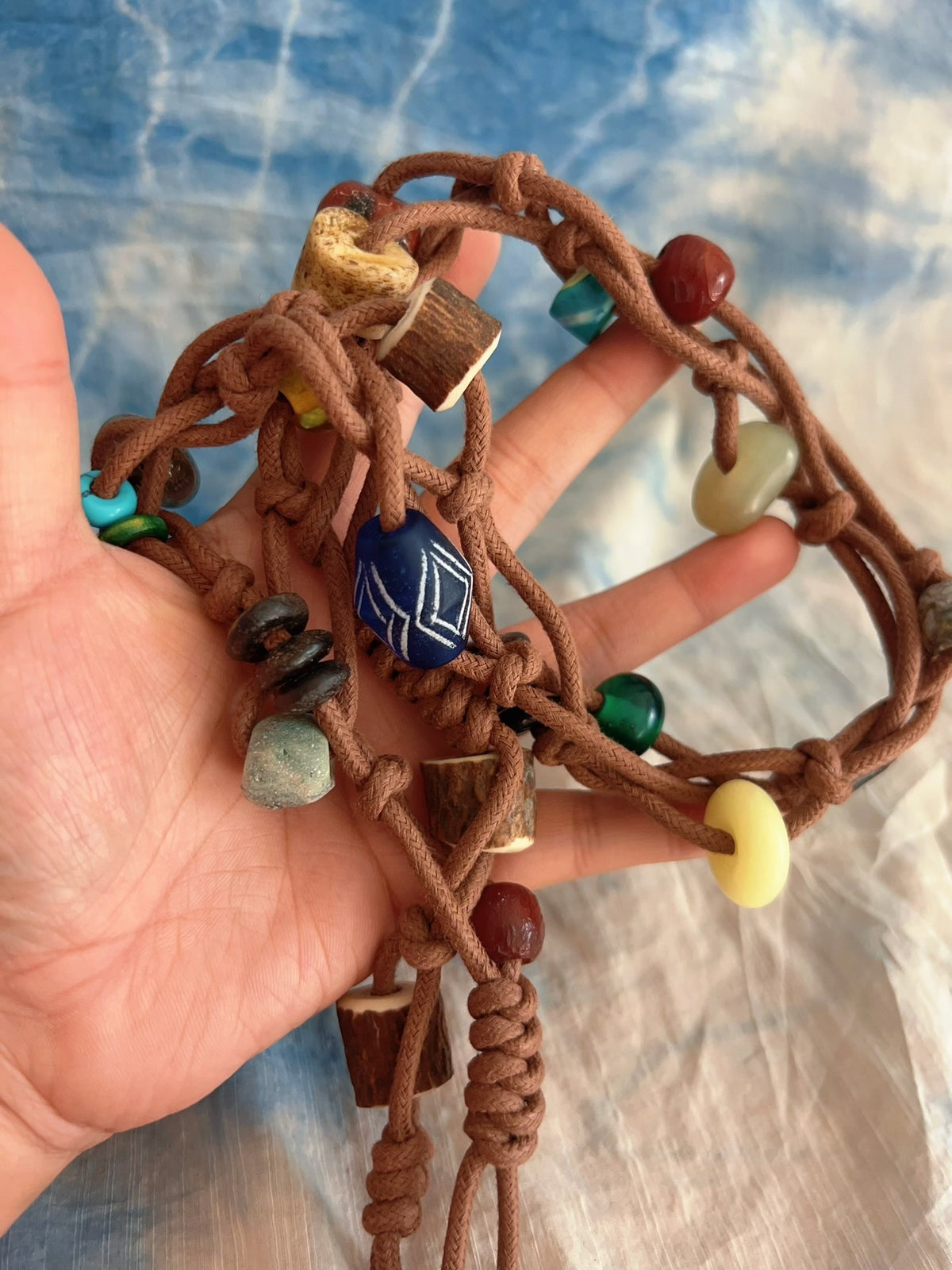 Handwoven Multi-Gemstone Beaded Necklace