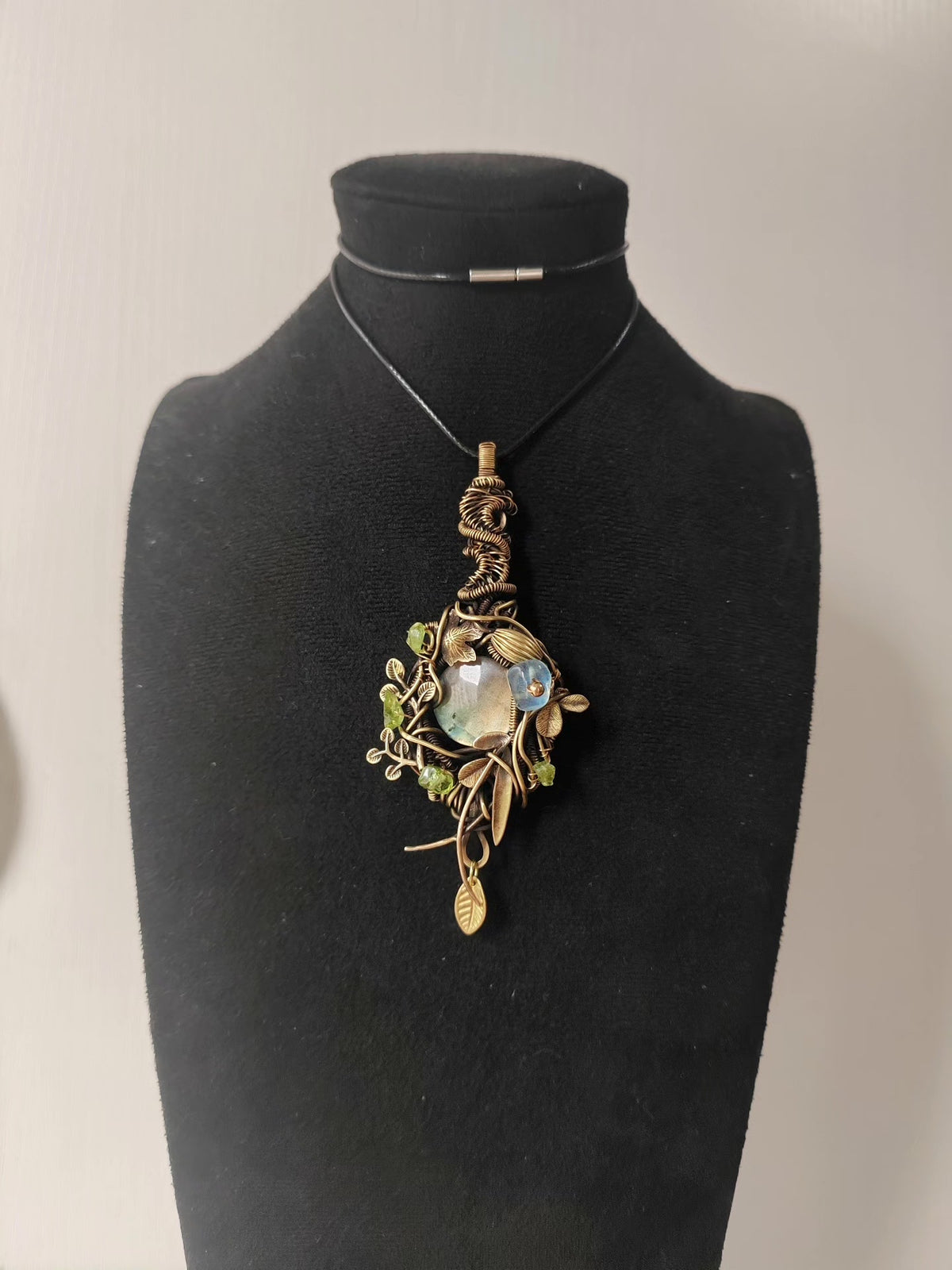 Forest Necklace with Labradorite Pendant