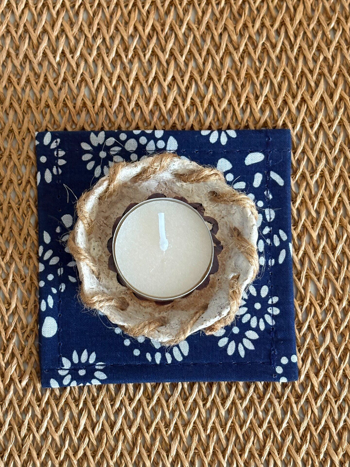 Handmade Stone Clay Dish with Spiral Design