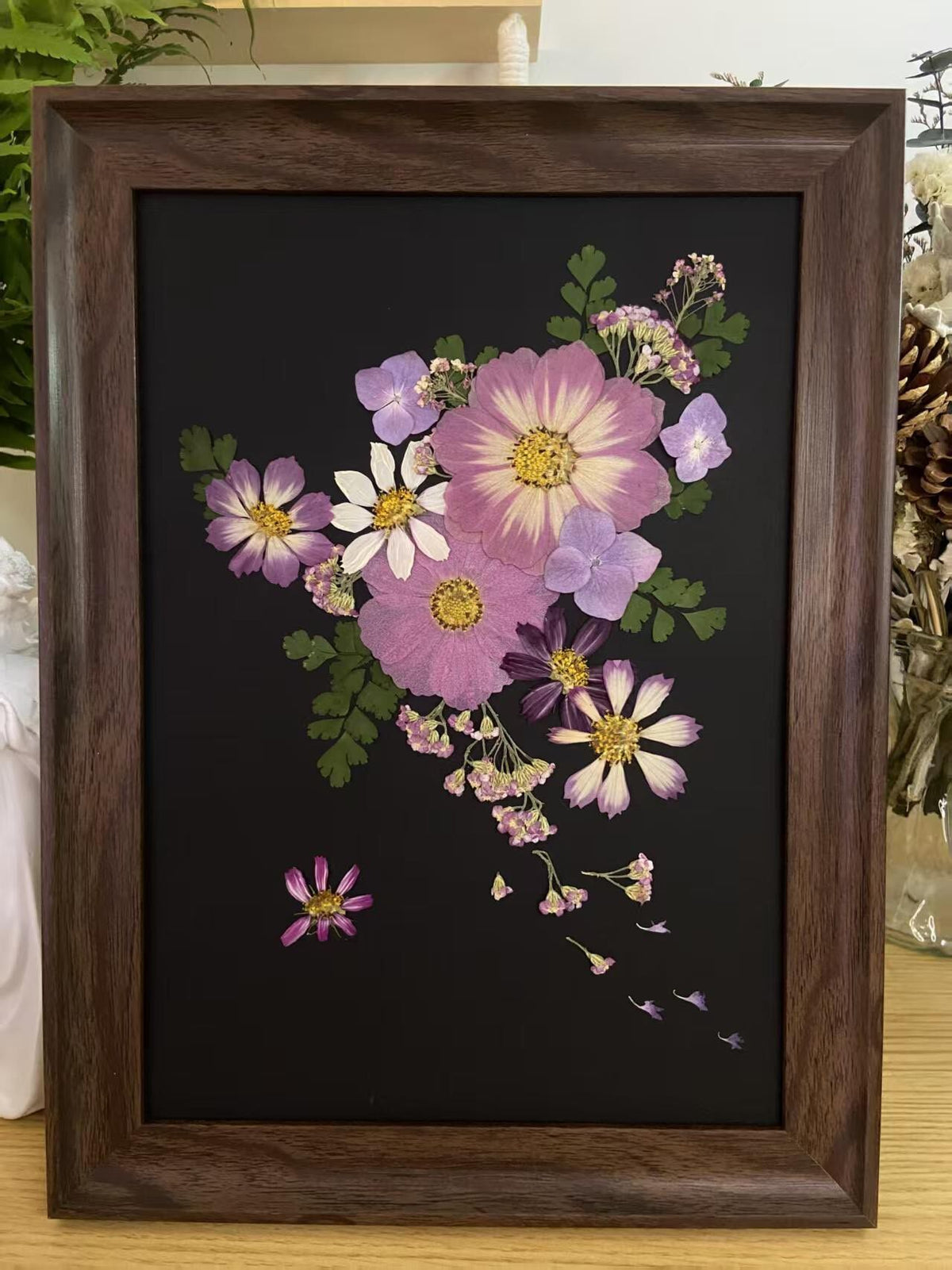Pressed Flower Art Framed A4 Gift