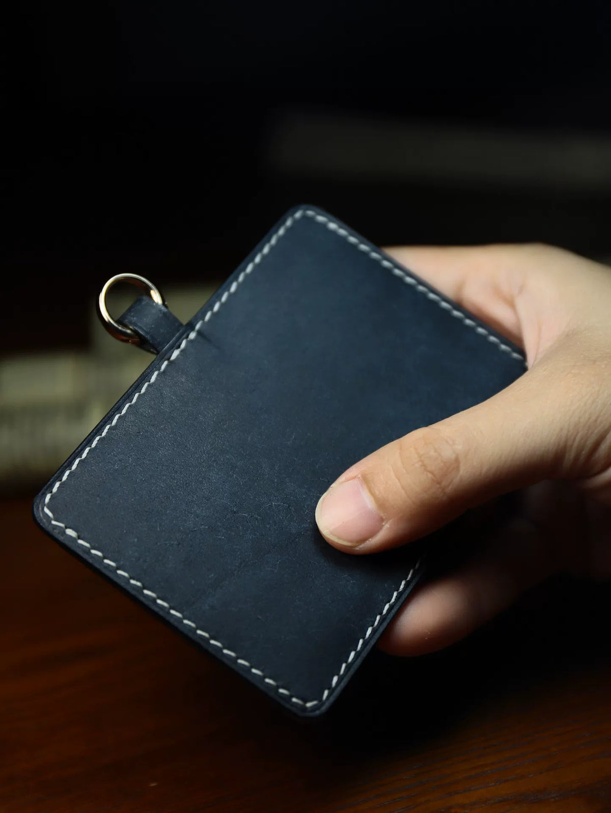 Handmade Italian Leather ID Badge Holder