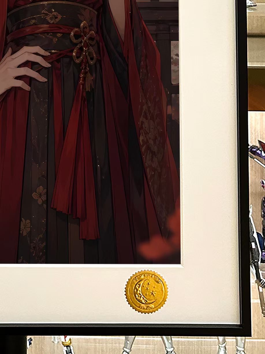 Framed Anime Art Print Guofeng Asuka 61cm