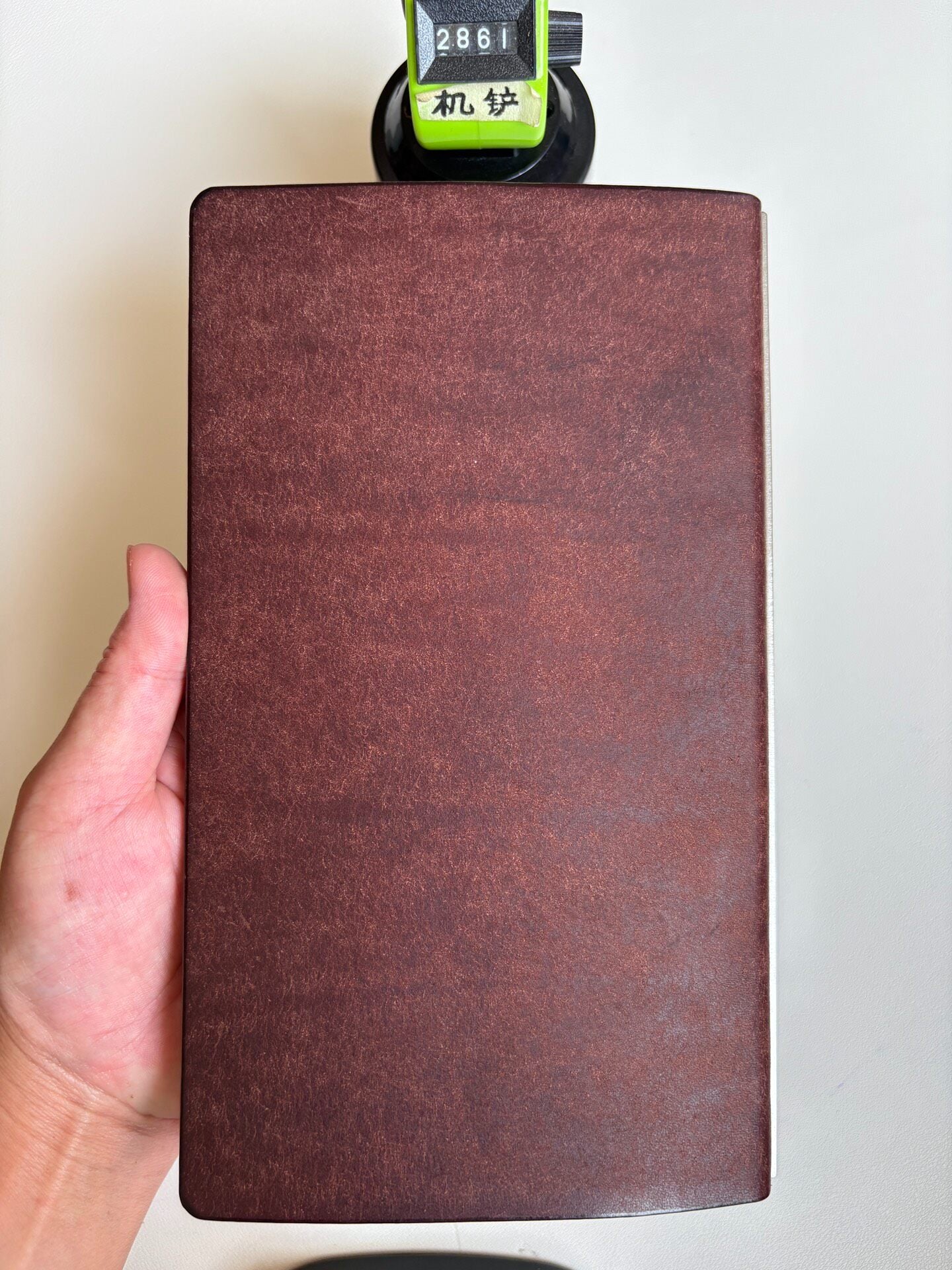 Handmade A5 Leather Ring Binder Cover with Silver Metal Rings