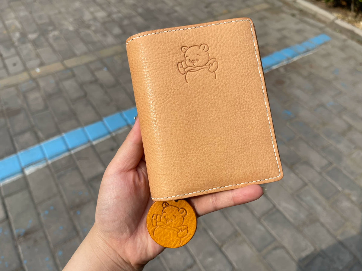 Tan Bear Motif Ring Binder Journal