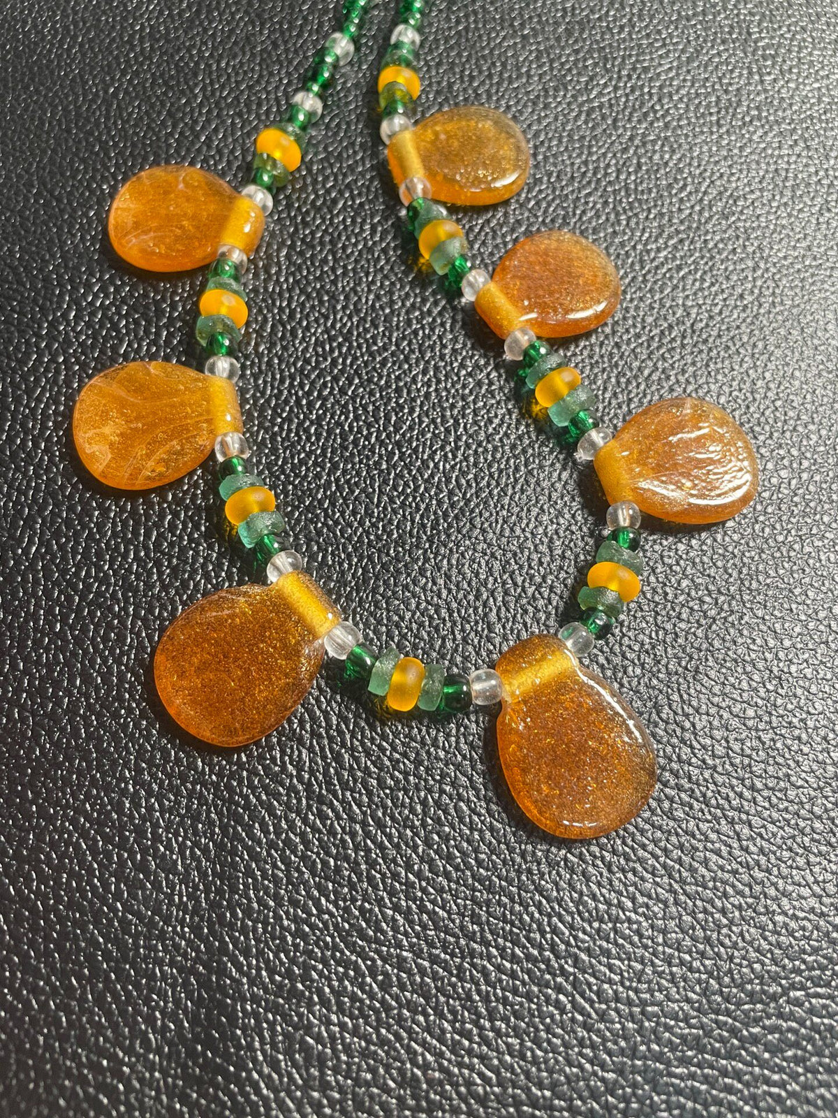 Handmade West Asian Glass Bead Necklace