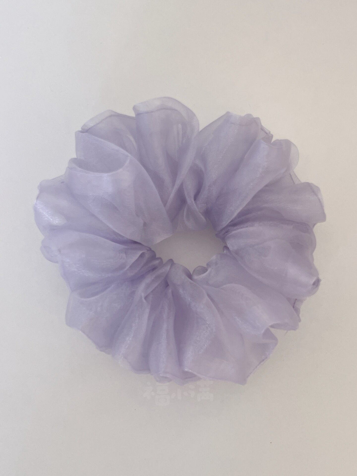 Handmade Organza Scrunchie Grey Purple