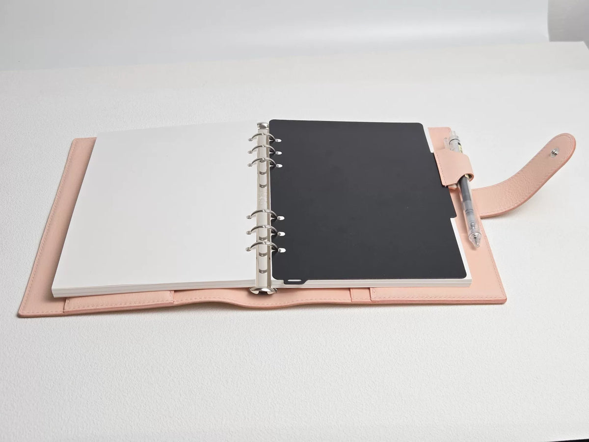 Funda para agenda de cuero A5 Sand Rose