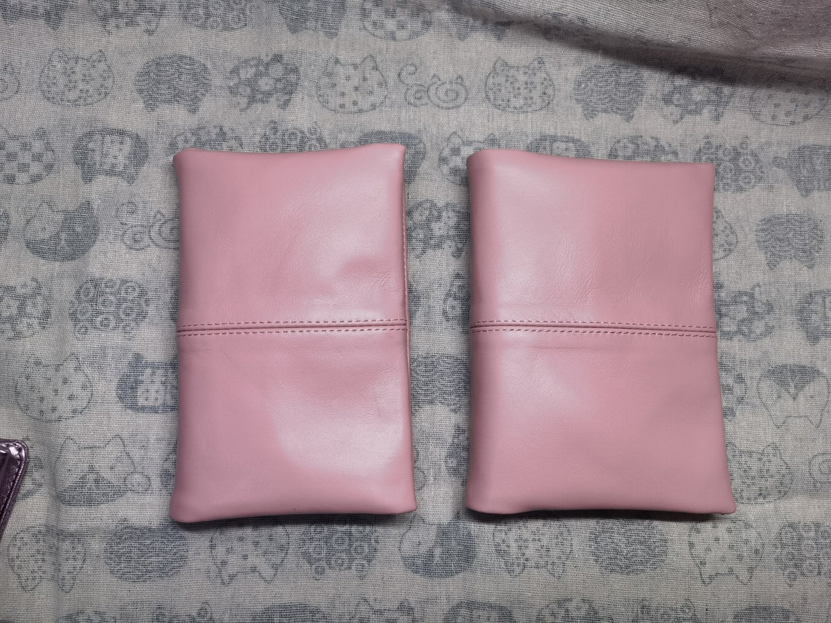 Cherry Pink Sheepskin A6 Ring Binder Notebook