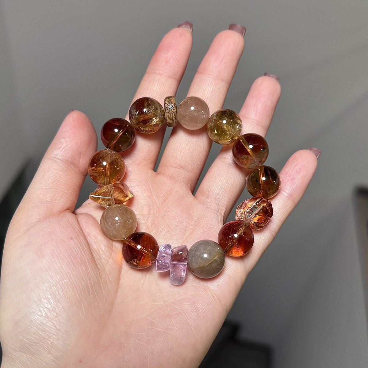 Mixed Stone Beaded Bracelet 12-15mm