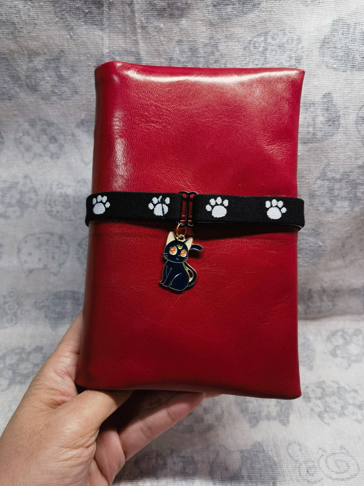 Red Crystal Goatskin A6 Planner Cover
